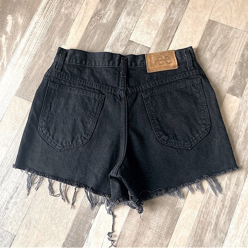 Vintage Lee Black Cutoff Jean Shorts 90s